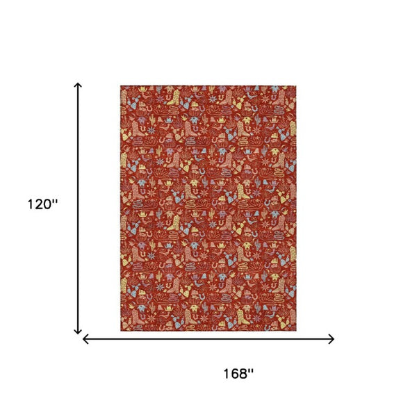 Star Pattern Washable Polyester Area Rug for Indoor Outdoor High Traffic Living Spaces