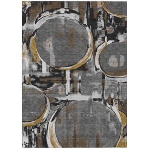 5 Ft X 8 Ft Abstract Polyester Area Rug Washable Indoor Outdoor Patio Decor