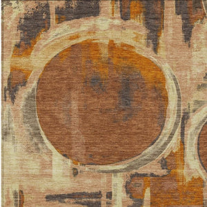 HomeRoots 8 Ft X 10 Ft Abstract Washable Polyester Area Rug for Patio and Living Spaces 733447