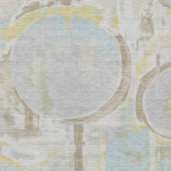 HomeRoots 5 X 8 Abstract Washable Polyester Area Rug for Indoor Outdoor Patios and Entryways 733457