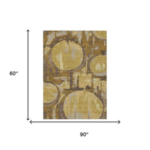 Washable Abstract Polyester Area Rug for Stylish Indoor Outdoor Living Spaces in Any Room