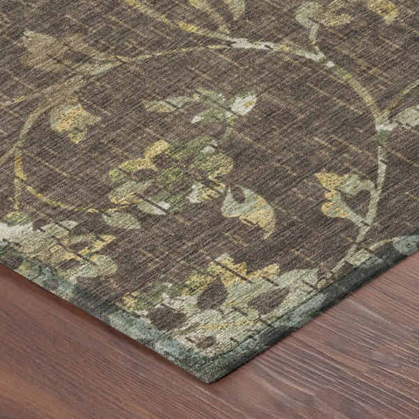 8 X 10 Floral Polyester Area Rug Washable Indoor Outdoor Living Patio Accent