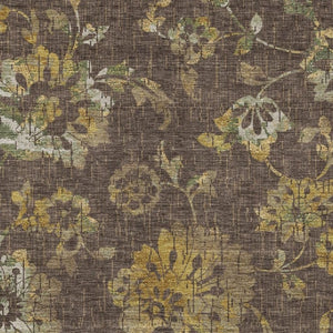 HomeRoots 9 X 12 Floral Polyester Area Rug Washable Low Pile for Indoor Outdoor Patios 733484