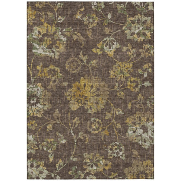 10 X 14 Washable Floral Polyester Area Rug for Indoor Outdoor Patio Living