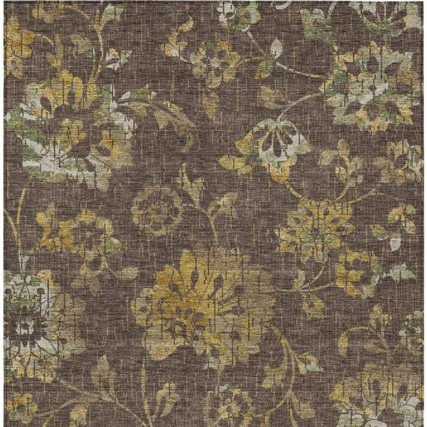 10 X 14 Washable Floral Polyester Area Rug for Indoor Outdoor Patio Living