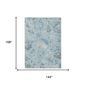 Floral Polyester Area Rug Machine Washable Indoor Outdoor Stain Resistant Patio Decor