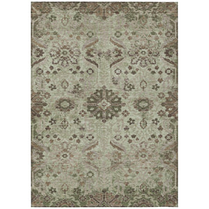 Damask Polyester Area Rug Washable Indoor Outdoor for Patio Entryway and Living Room