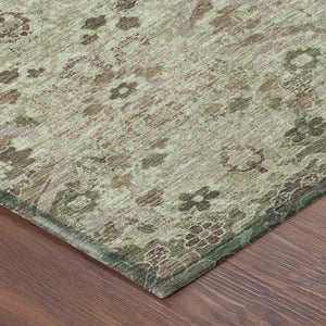 Damask Polyester Area Rug Washable Indoor Outdoor for Patio Entryway and Living Room