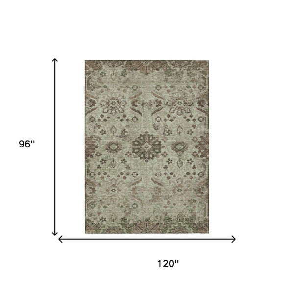 Damask Polyester Area Rug Washable Indoor Outdoor for Patio Entryway and Living Room