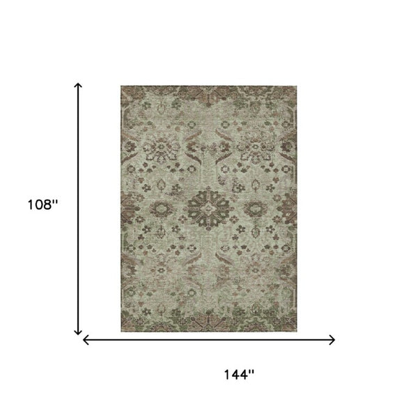 Damask Polyester Area Rug Washable Indoor Outdoor for Patio Entryway and Living Room