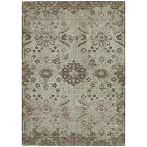 Damask Polyester Area Rug Washable Indoor Outdoor for Patio Entryway and Living Room