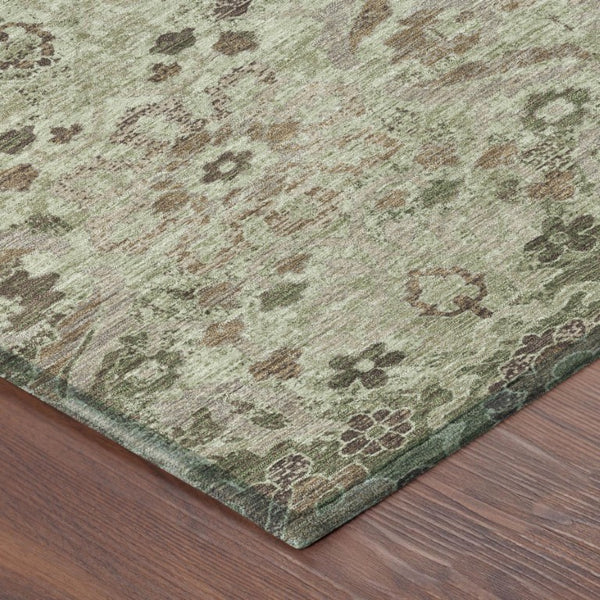 Damask Polyester Area Rug Washable Indoor Outdoor for Patio Entryway and Living Room