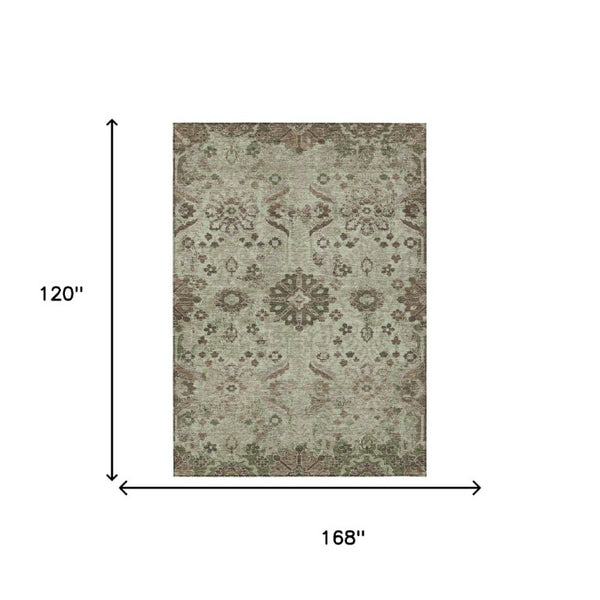 Damask Polyester Area Rug Washable Indoor Outdoor for Patio Entryway and Living Room