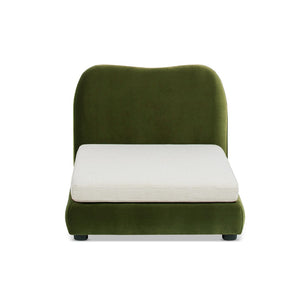 English Elm Roman Velvet Pet Sofa with Backrest for Small Dogs and Cats Modern Living Room B2719P448984