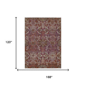 Damask Washable Indoor Outdoor Area Rug Stain Resistant Polyester Patio Entryway Decor