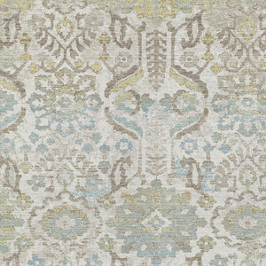 HomeRoots 10 X 14 Damask Washable Polyester Area Rug for Indoor Outdoor High Traffic Spaces 733563