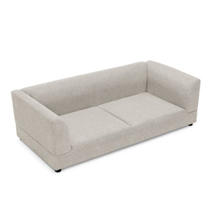 English Elm Comfortable Linen Upholstered Pet Sofa with Backrest and Armrests for Large Dogs Beige W487P430318