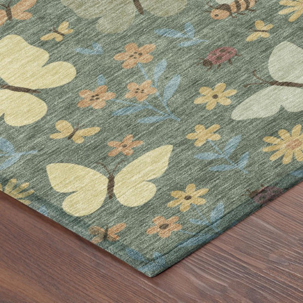 Abstract Polyester Area Rug Machine Washable for Indoor Outdoor Patios and Living Rooms