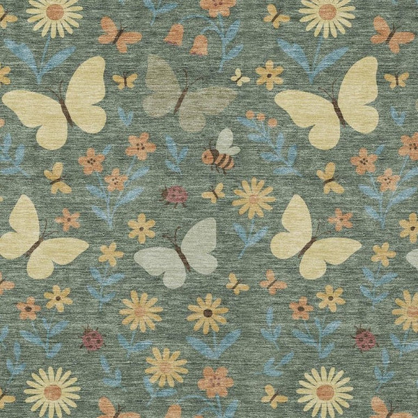 Abstract Polyester Area Rug Machine Washable for Indoor Outdoor Patios and Living Rooms