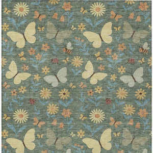 Abstract Polyester Area Rug Machine Washable for Indoor Outdoor Patios and Living Rooms