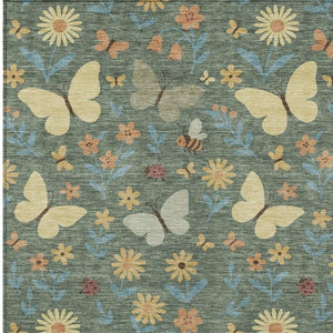 Abstract Polyester Area Rug Machine Washable for Indoor Outdoor Patios and Living Rooms