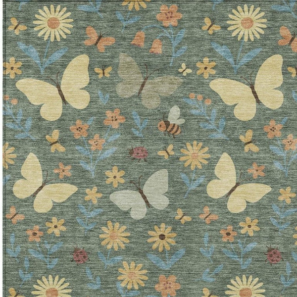 Abstract Polyester Area Rug Machine Washable for Indoor Outdoor Patios and Living Rooms