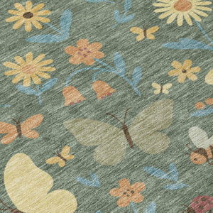 Abstract Polyester Area Rug Machine Washable for Indoor Outdoor Patios and Living Rooms