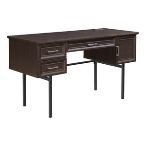 OSP Home Furnishings Jefferson Executive Desk W/Power Espresso