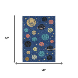 Floral Polyester Area Rug Machine Washable Low Pile for Indoor Outdoor Patio Use