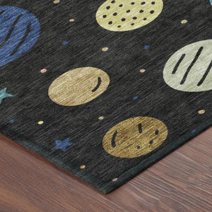 10 X 14 Floral Polyester Area Rug Machine Washable Low Pile for Indoor Outdoor Use