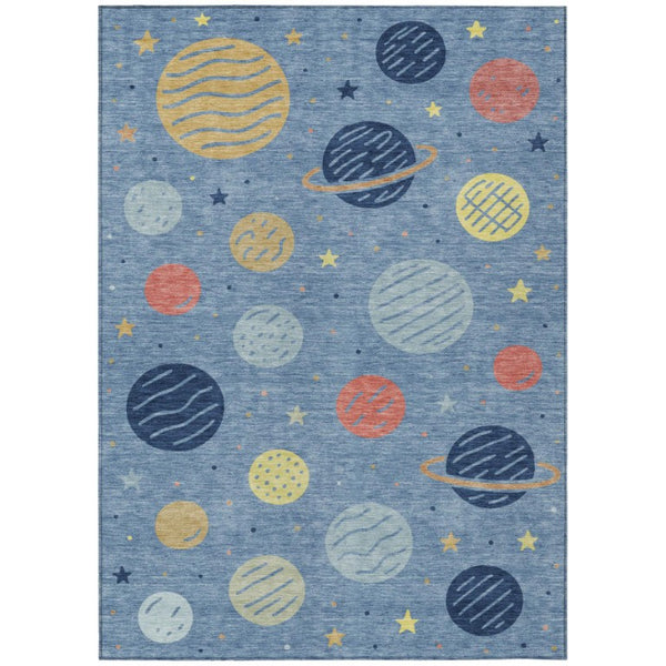 8 Ft X 10 Ft Floral Polyester Area Rug Machine Washable for Patio or Living Room