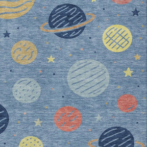 HomeRoots 8 Ft X 10 Ft Floral Polyester Area Rug Machine Washable for Patio or Living Room 733653