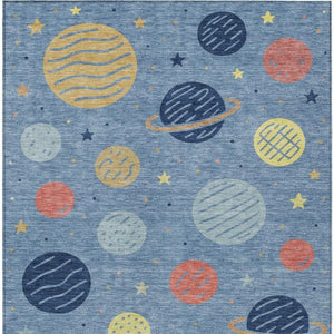 8 Ft X 10 Ft Floral Polyester Area Rug Machine Washable for Patio or Living Room