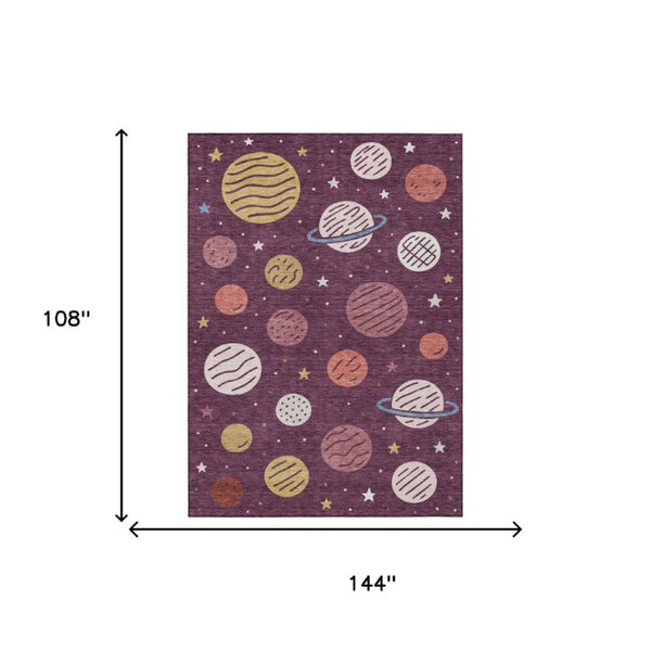 Floral Polyester Area Rug Washable Indoor Outdoor Low Pile Stain Resistant Patio Living Room