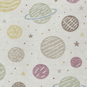 HomeRoots Floral Washable Indoor Outdoor Polyester Area Rug for Patio Living Room or Foyer 5' x 8' 733669