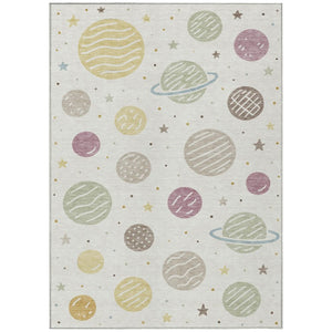 Floral Washable Indoor Outdoor Polyester Area Rug for Patio Living Room or Foyer
