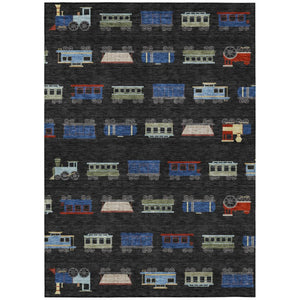 5x8 Abstract Polyester Area Rug Machine Washable for Patio Entryway or Kitchen