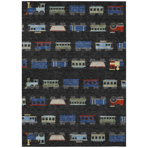 8x10 Abstract Polyester Area Rug Machine Washable Indoor Outdoor Patio Accent