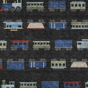 HomeRoots 9x12 Abstract Polyester Area Rug Machine Washable Indoor Outdoor Low Pile Weave 733714