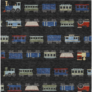 10 X 14 Abstract Washable Polyester Area Rug for Indoor Outdoor Spaces