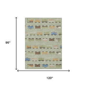 Abstract Polyester Area Rug Machine Washable Indoor Outdoor Low Pile Stain Resistant Patio Decor