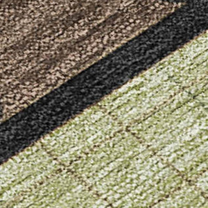 Abstract Washable Polyester Area Rug for Indoor Outdoor Patios Living Rooms and Entryways