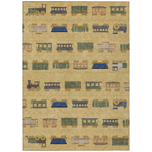 8 Ft X 10 Ft Abstract Polyester Area Rug Washable for Indoor Outdoor Spaces