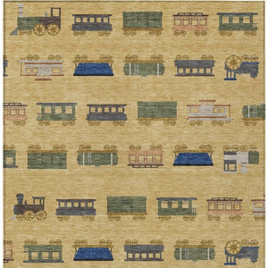 HomeRoots 8 Ft X 10 Ft Abstract Polyester Area Rug Washable for Indoor Outdoor Spaces 733737