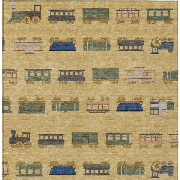 HomeRoots 8 Ft X 10 Ft Abstract Polyester Area Rug Washable for Indoor Outdoor Spaces 733737