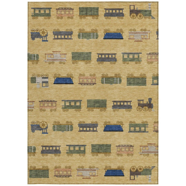 8 Ft X 10 Ft Abstract Polyester Area Rug Washable for Indoor Outdoor Spaces