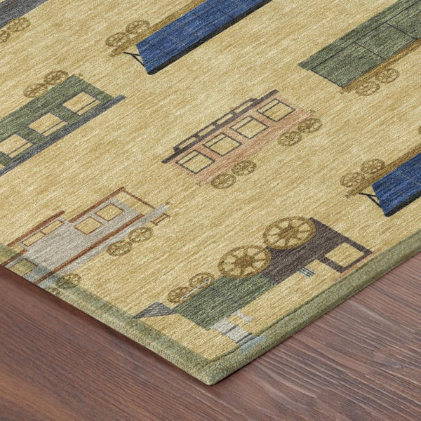 8 Ft X 10 Ft Abstract Polyester Area Rug Washable for Indoor Outdoor Spaces