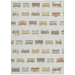 Abstract Washable Polyester Area Rug Felt Backed for Indoor Outdoor Living Spaces Modern Decor