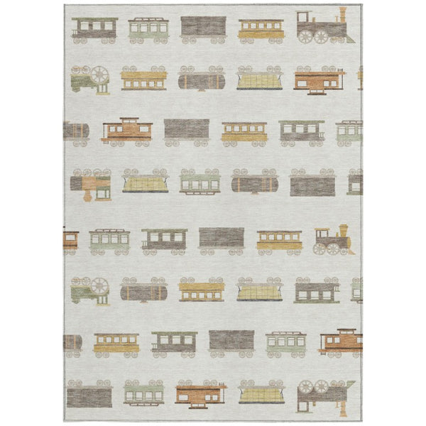 Abstract Washable Polyester Area Rug Felt Backed for Indoor Outdoor Living Spaces Modern Decor
