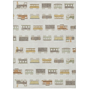Abstract Washable Polyester Area Rug Felt Backed for Indoor Outdoor Living Spaces Modern Decor